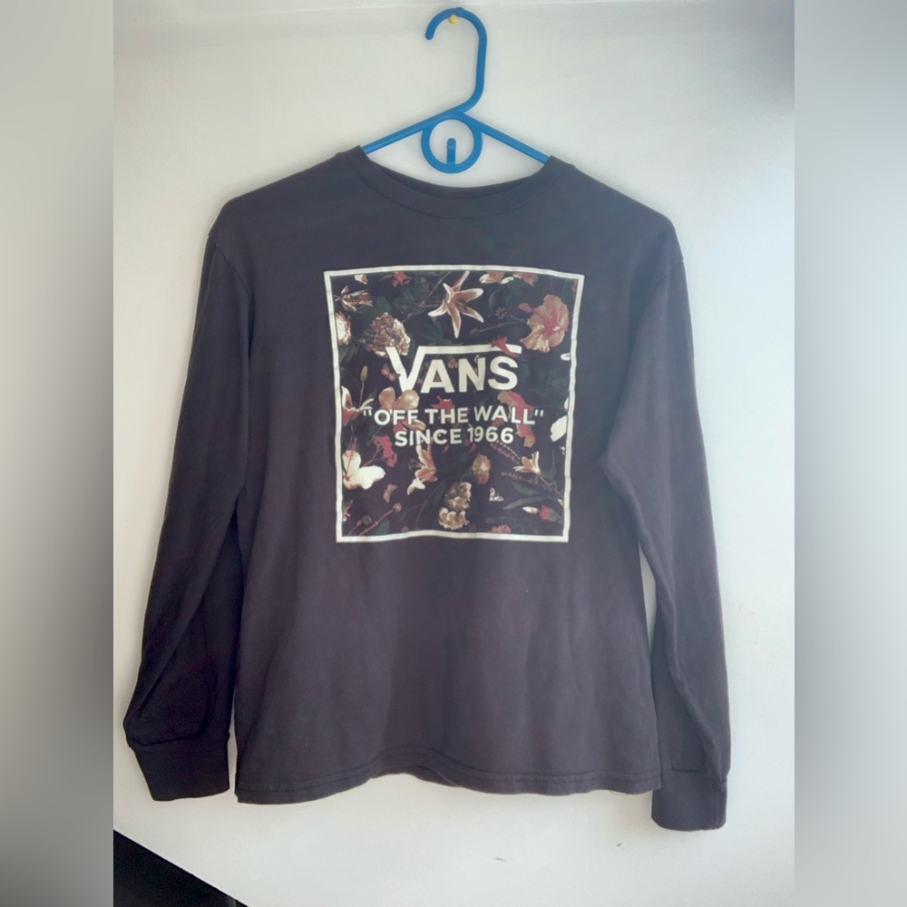 Vans Off the Wall Women’s Long Sleeve Classic Cotton Tee Since 1966 Floral Logo